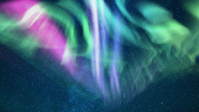 Night Skies Unveiled Polaris and North Sky Milky Way Time Lapse with Aurora