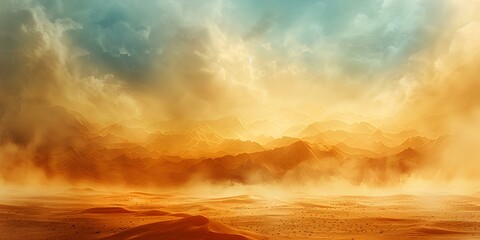 Sandstorm transforms desert landscape into a surreal swirling dreamscape of nature. Concept Nature, Desert, Sandstorm, Landscape, Surreal