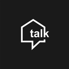 Home talk symbol logo icon vector