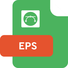 EPS File Extension  icon Christi and Orange  color