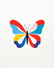 colorful butterfly on a white background