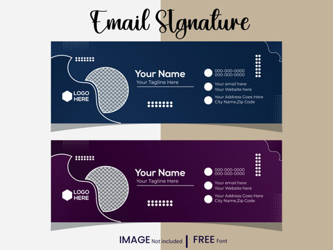 Colorful Email signature design template 