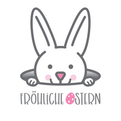 Fröhliche Ostern - Ostergruß mit deutschem Text