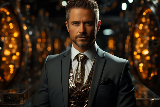 Portrait of a person. close up. Portrait of a Serious Businessman
