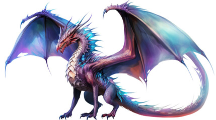 Fantasy dragon on white or transparent background © Tabassum