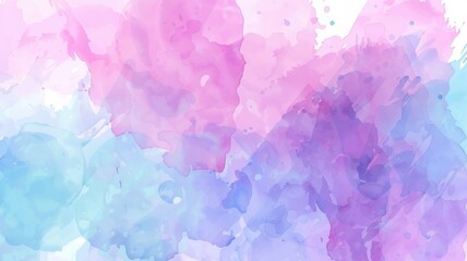Fototapeta premium Watercolor Wet Background. Blue and pink watercolor abstract background. Hand painted watercolor background
