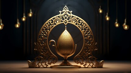 3D Render of Ramadan Kareem Generous Ramadan Kareem Background - obrazy, fototapety, plakaty