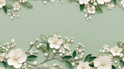 a jade Ruyi adorned with fine diamonds, resting delicately on milky white silk, with scattered white pearls of varying sizes adding a touch of opulence to the scene. SEAMLESS PATTERN.