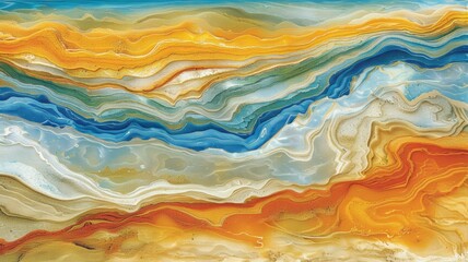 Modern colorful flow poster. Wave Liquid shape color background