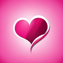 Pink Heart On A Pink Background