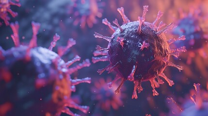 a close up of a virus - obrazy, fototapety, plakaty