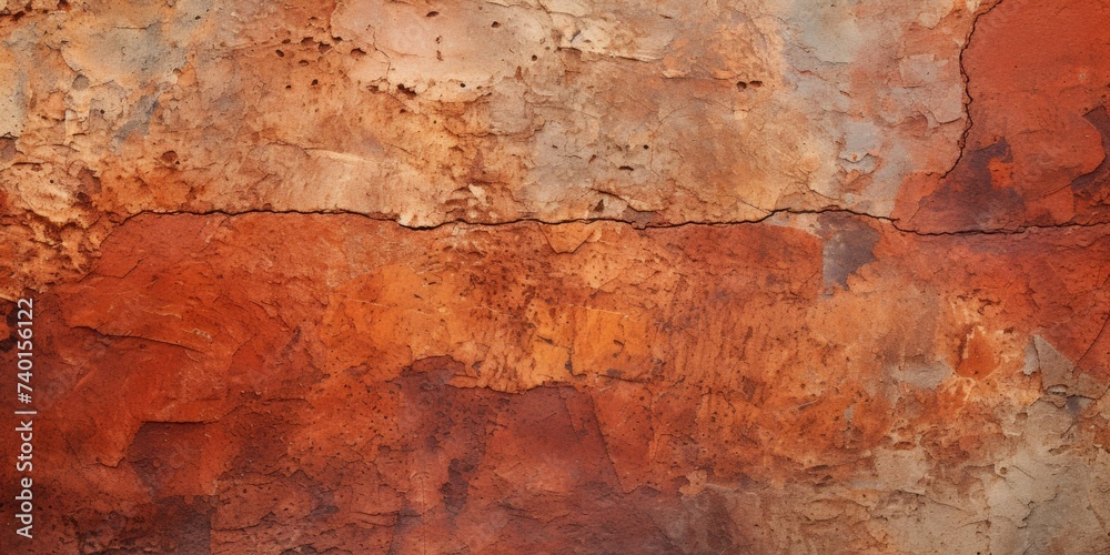 Poster close up of a wall with peeling paint, suitable for background use