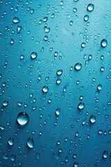 Close up of water droplets on a window, perfect for illustrating concepts of purity and freshness