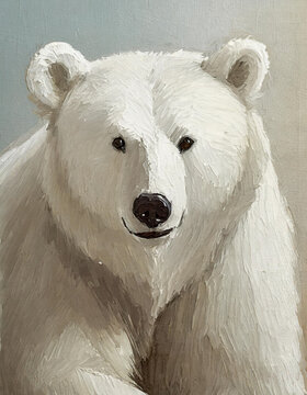 Bear abstract art painting