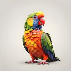 Fototapeta premium Rainbow Lorikeet in a watercolor style. Generative AI