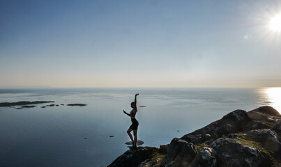 Silhouette on mount