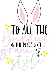 Easter Day SVG, Easter Bunny Design, Bunny Vector ,Easter day T-shirt design, Easter Christian Graphics
