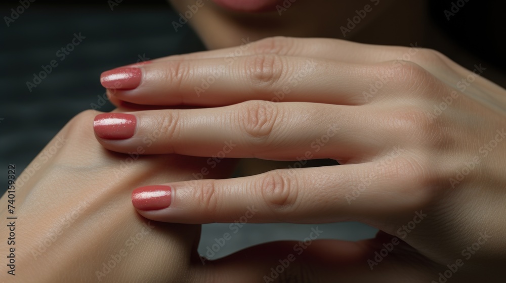Poster close-up of a person's hand with a ring, suitable for various concepts
