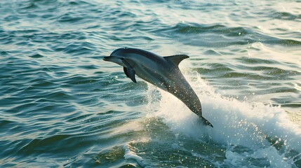 Naklejka premium dolphin jumping out of water