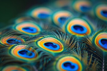 patterns and vibrant colors of a peacocks feathers 