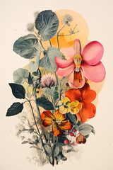 Vintage Botanicals: Eclectic Mix of Antique Prints