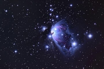 Stellar nebula illuminating the night sky A breathtaking cosmic event showcasing the beauty of the universe.