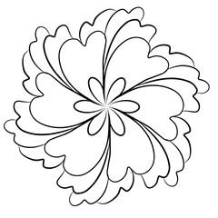 Flower pattern line