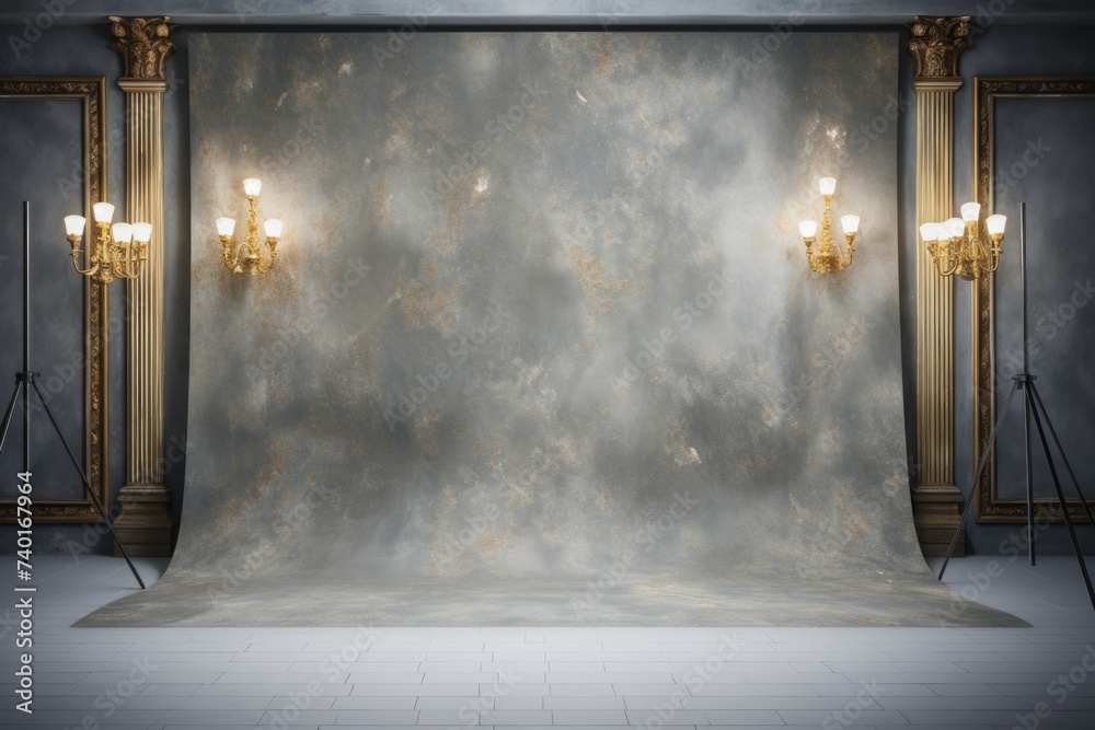 Poster professional photo studio setup for various photography projects