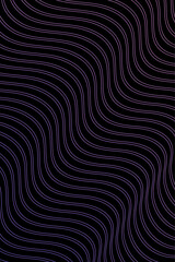 Abstract background with waves for banner. Standart poster size. Vector geometric background with lines. Element for design isolated on black. Purple and pink gradient. Brochure, booklet