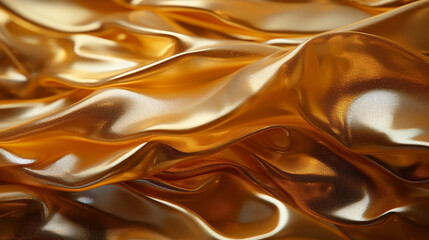 Obraz premium Gold color silk fabric texture material 