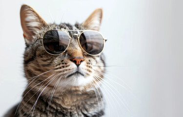 A cat wearing sunglasses upcoming summer 