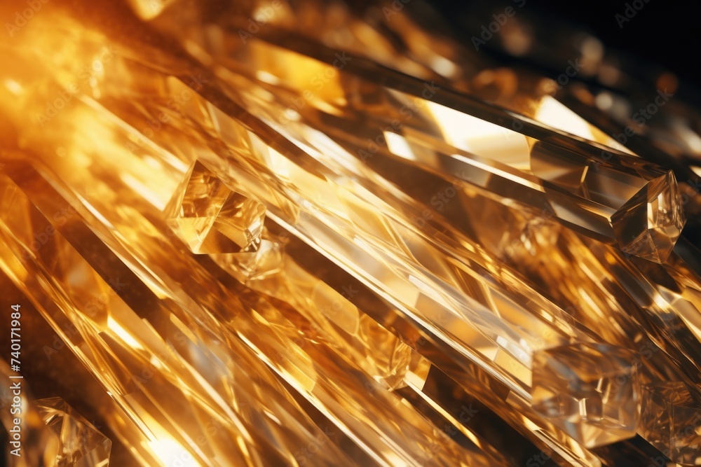 Poster a detailed view of a group of crystals. ideal for science or geology-related projects