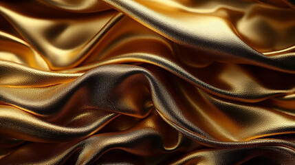 Gold color silk fabric texture material 