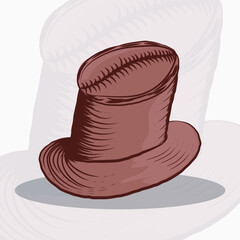 Hat Vintage Vector Illustration Design 