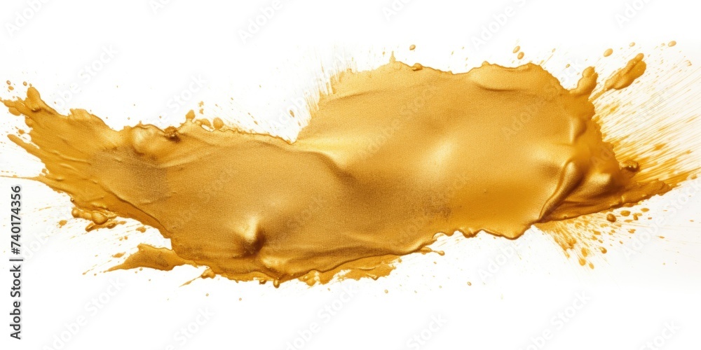 Poster Close up of a liquid splash on a white surface. Suitable for various design projects