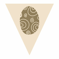 Flag with egg for Easter holiday decoration.