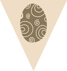 Flag with egg for Easter holiday decoration.