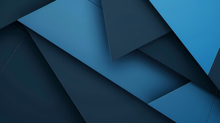 Geometric Blue Shapes in Abstract Pattern - obrazy, fototapety, plakaty