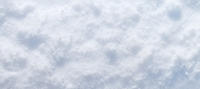 Snow texture background, natural white snow powder in winter