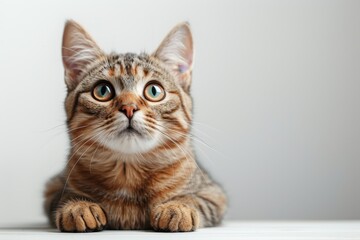 A detailed close-up shot of a cat displaying a surprised expression on its face. The focus is on the intricate details of its whiskers and eyes. The cat appears to be in a state of wonder or shock