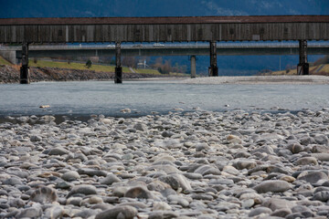 River Rhine, Vaduz, Liechtenstein
