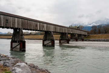 River Rhine, Vaduz, Liechtenstein