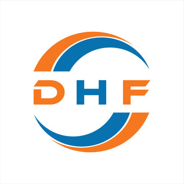 DHF letter design. DHF letter technology logo design on white background. DHF Monogram logo design for entrepreneur and business