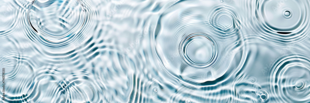 Aufkleber surface of water, revealing mesmerizing circles formed by the intersecting ripples. The image captures the captivating patterns created by natural forces