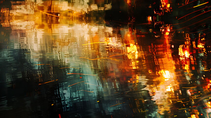 Abstract City Lights vibrant panorama of city lights transformed into abstract patterns,,
Closeup of colorful city lights blurred into a bokeh background

