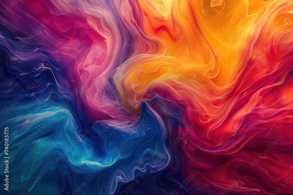 Canvas Prints mesmerizing blend of vibrant colors swirling together