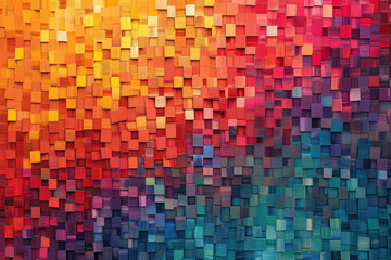 Fototapeta premium mosaic pattern made up of small, colorful squares.