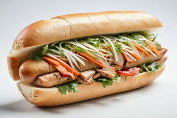 Banh Mi on White Background