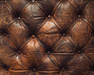 Naklejka premium Brown leather texture background