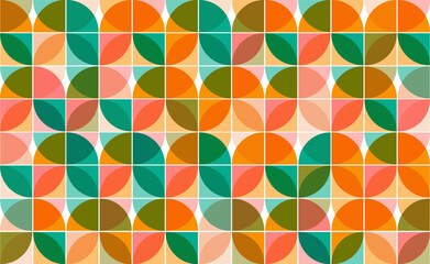 Seamless groovy 70s style pattern, Seamless vector for print or wrap. - stock illustration